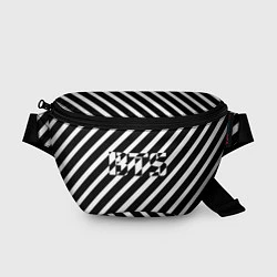 Поясная сумка BTS: B&W Stripes, цвет: 3D-принт