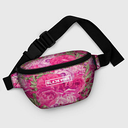 Поясная сумка Black Pink: Abstract Flowers, цвет: 3D-принт — фото 2