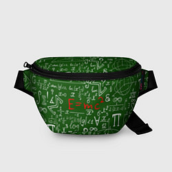 Поясная сумка E=mc2: Green Style, цвет: 3D-принт