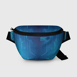 Поясная сумка PUBG: Blue Hexagons, цвет: 3D-принт