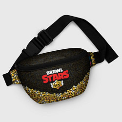 Поясная сумка Brawl Stars: Black Style, цвет: 3D-принт — фото 2