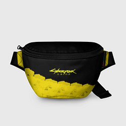 Поясная сумка Cyberpunk 2077: Yellow & Black, цвет: 3D-принт