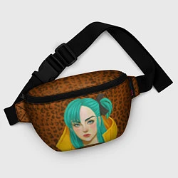 Поясная сумка Billie Eilish: Turquoise Hair, цвет: 3D-принт — фото 2