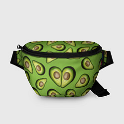 Поясная сумка Люблю авокадо, цвет: 3D-принт