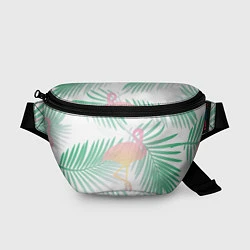 Поясная сумка Фламинго в джунглях, цвет: 3D-принт