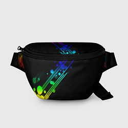 Поясная сумка АБСТРАКТНЫЙ НЕОН, цвет: 3D-принт