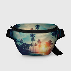 Поясная сумка Пальмы, цвет: 3D-принт