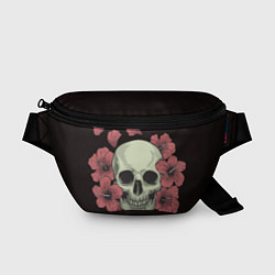 Поясная сумка Skull in red 2, цвет: 3D-принт