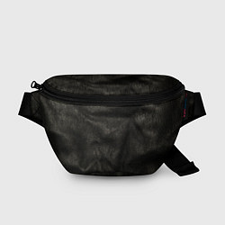 Поясная сумка Черная кожа, цвет: 3D-принт