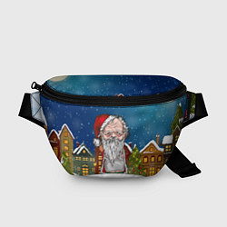 Поясная сумка Уставший Санта, цвет: 3D-принт