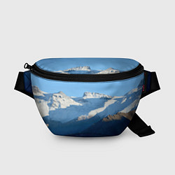 Поясная сумка Снежные горы, цвет: 3D-принт