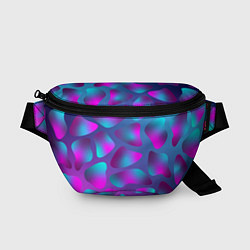 Поясная сумка Неоновые капли, цвет: 3D-принт