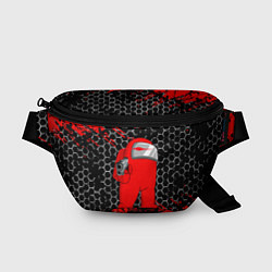 Поясная сумка Among Us Impostor Gun Red, цвет: 3D-принт
