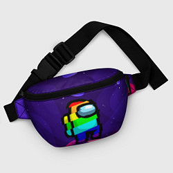 Поясная сумка AMONG US - RAINBOW SPACE, цвет: 3D-принт — фото 2