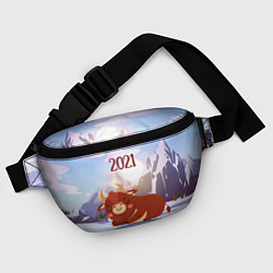 Поясная сумка Спящий бык 2021, цвет: 3D-принт — фото 2