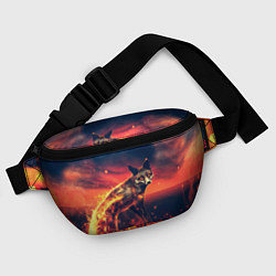 Поясная сумка Огненная лиса, цвет: 3D-принт — фото 2