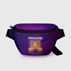 Поясная сумка Awesome Тигр lion like, цвет: 3D-принт