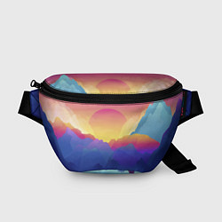 Поясная сумка Красочные Горы, цвет: 3D-принт