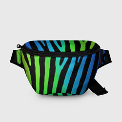 Поясная сумка Радужная зебра, цвет: 3D-принт