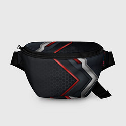 Поясная сумка Luxury Black 3D СОТЫ, цвет: 3D-принт