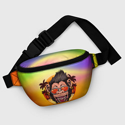 Поясная сумка Веселая обезьяна в очках, цвет: 3D-принт — фото 2