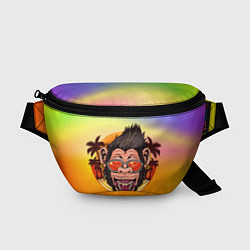 Поясная сумка Веселая обезьяна в очках, цвет: 3D-принт