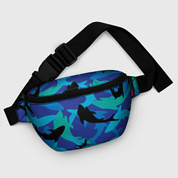 Поясная сумка Акулы паттерн, цвет: 3D-принт — фото 2