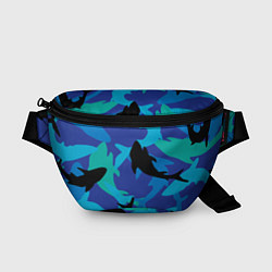 Поясная сумка Акулы паттерн, цвет: 3D-принт