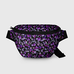 Поясная сумка Геометрический фиолетовый, цвет: 3D-принт