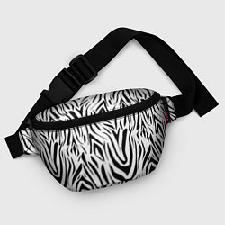 Поясная сумка Черно-белая зебра, цвет: 3D-принт — фото 2