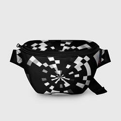 Поясная сумка Черно-белый фон иллюзии, цвет: 3D-принт