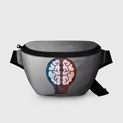 Поясная сумка Прокачай мозги, цвет: 3D-принт