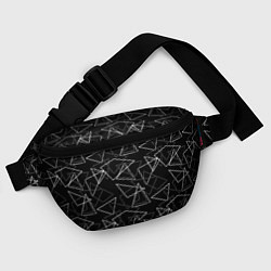 Поясная сумка Черно-белый геометрический, цвет: 3D-принт — фото 2