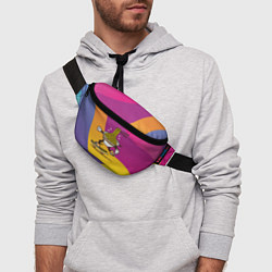 Поясная сумка Лапша на скейте, цвет: 3D-принт — фото 2