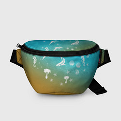 Поясная сумка Морское ассорти, цвет: 3D-принт