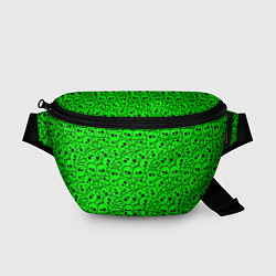 Поясная сумка Черепа на кислотно-зеленом фоне, цвет: 3D-принт