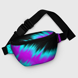 Поясная сумка НЕОНОВЫЕ ПОЛОСЫ И НИЧЕГО ЛИШНЕГО NEON STRIPES, цвет: 3D-принт — фото 2