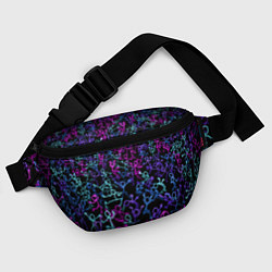 Поясная сумка Neon Rave Party, цвет: 3D-принт — фото 2