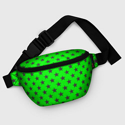 Поясная сумка Звездный фон зеленый, цвет: 3D-принт — фото 2