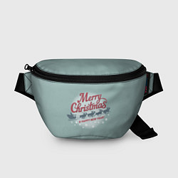 Поясная сумка Merry Christmas хо-хо-хо, цвет: 3D-принт