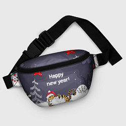 Поясная сумка Happy New Year 2022 Тигр, цвет: 3D-принт — фото 2