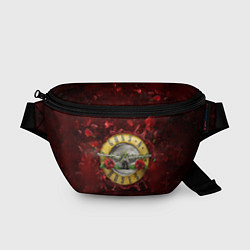 Поясная сумка Лого GNR в розах, цвет: 3D-принт