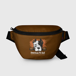 Поясная сумка Американский Питбультерьер Pit Bull Terrier, цвет: 3D-принт