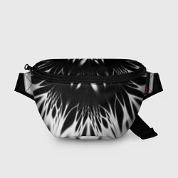 Поясная сумка Белый и черный - коллекция Лучи - Хуф и Ся, цвет: 3D-принт