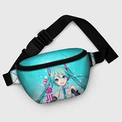 Поясная сумка Hatsune Miku, Мику Хацунэ, цвет: 3D-принт — фото 2