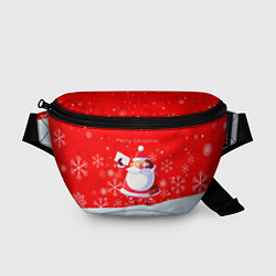 Поясная сумка Дед Мороз с подарочным конвертом, цвет: 3D-принт