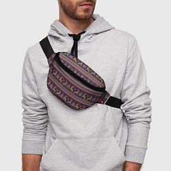 Поясная сумка Новогодний свитер c оленями 2, цвет: 3D-принт — фото 2