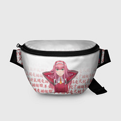 Поясная сумка 02 ZERO TWO DARLING IN THE FRANXX ИЕРОГЛИФЫ, цвет: 3D-принт