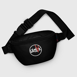 Поясная сумка Бардак лого на темном фоне, цвет: 3D-принт — фото 2