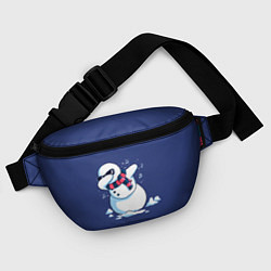 Поясная сумка Dab Snowman in a scarf, цвет: 3D-принт — фото 2